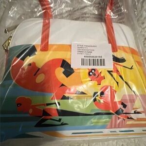 Loungefly Disney Parks Orange and White Checkered Bag